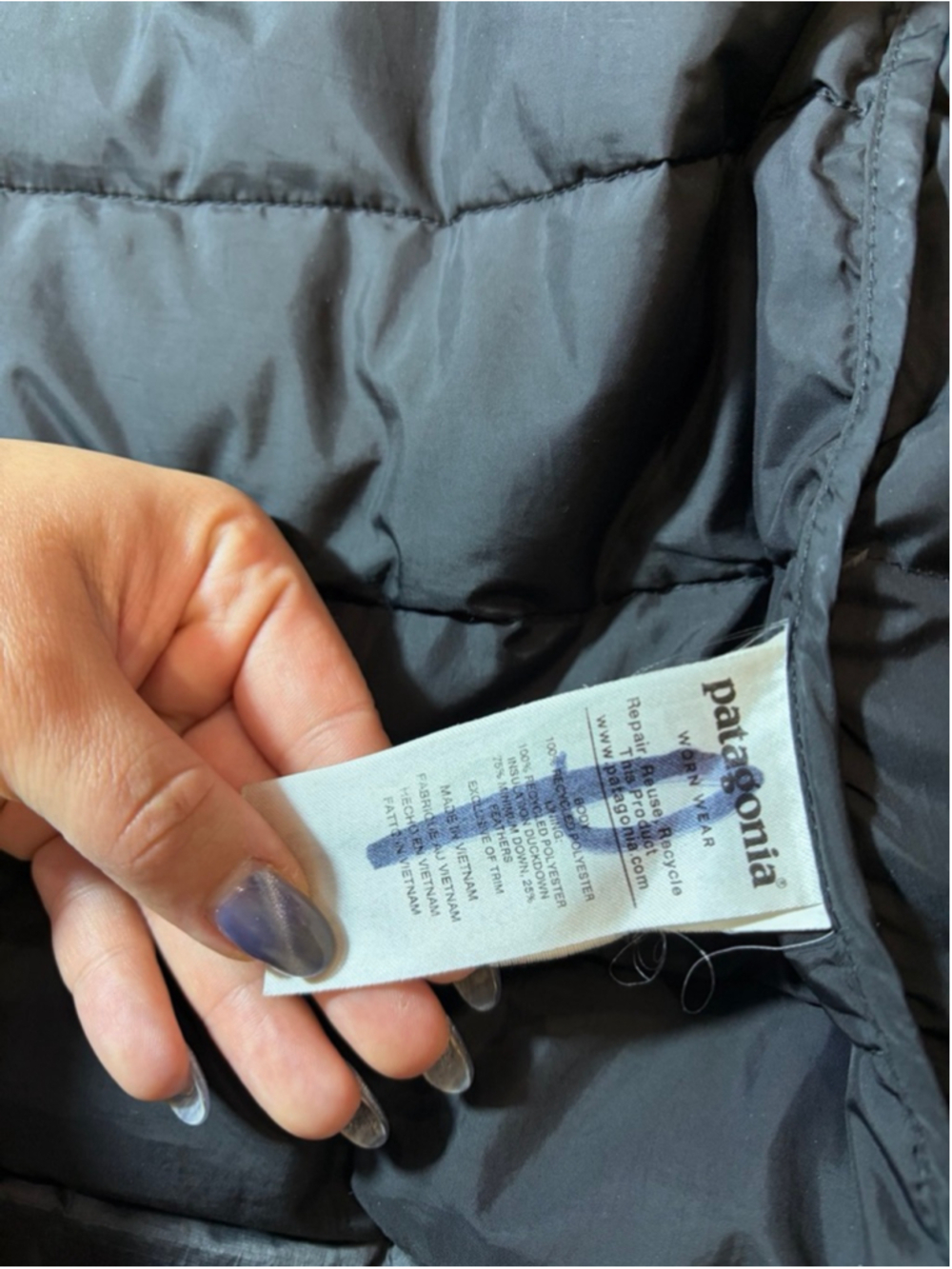 Patagonia H2No Tres 3 In 1 Down Parka Jacket Black Women’s Medium - Picture 12 of 16